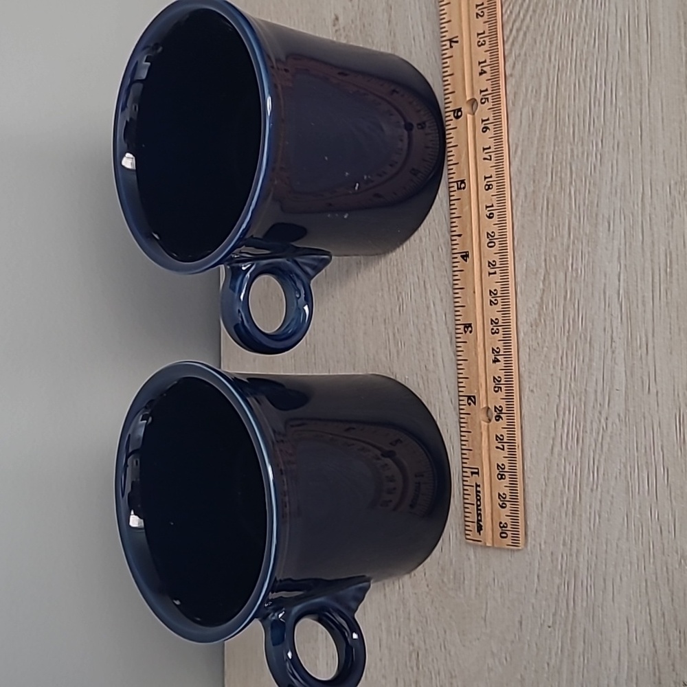 Two Cobalt Fiestaware Mugs